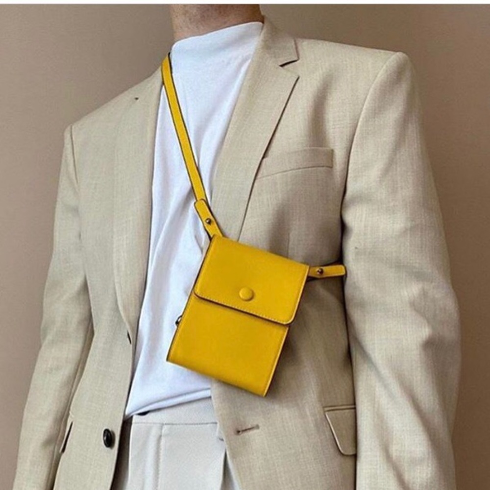 Zara Yellow Strap Wallet Shoulder Bag